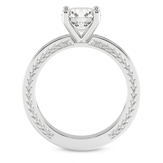 Ivory Vintage Solitaire Lab Diamond Ring