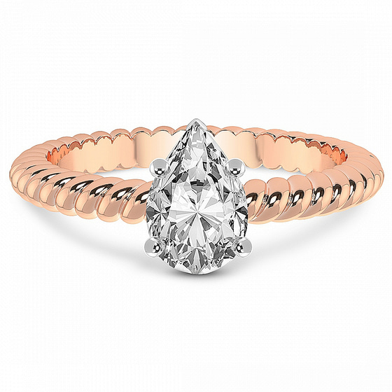 Sansa Solitaire Lab Diamond Ring front view