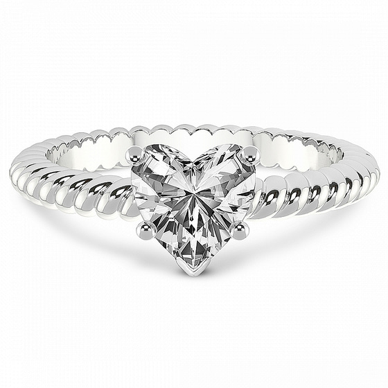 Sansa Solitaire Lab Diamond Ring front view