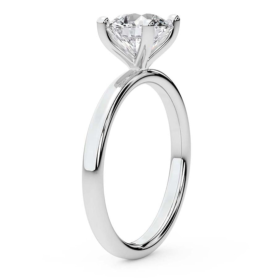Four Prong Solitaire 2mm Lab Diamond Ring top view