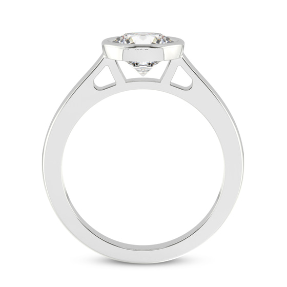 Bezel Set Solitaire Lab Diamond Ring