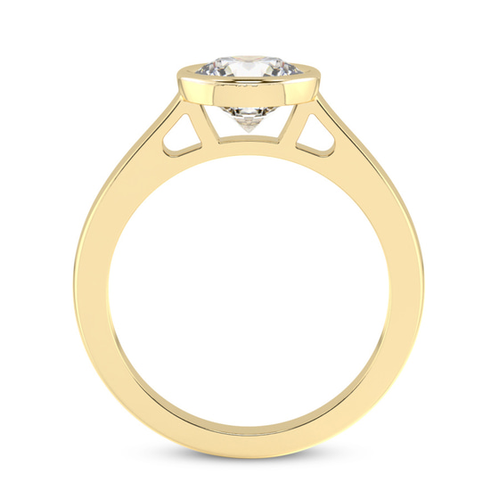 Bezel Set Solitaire Lab Diamond Ring