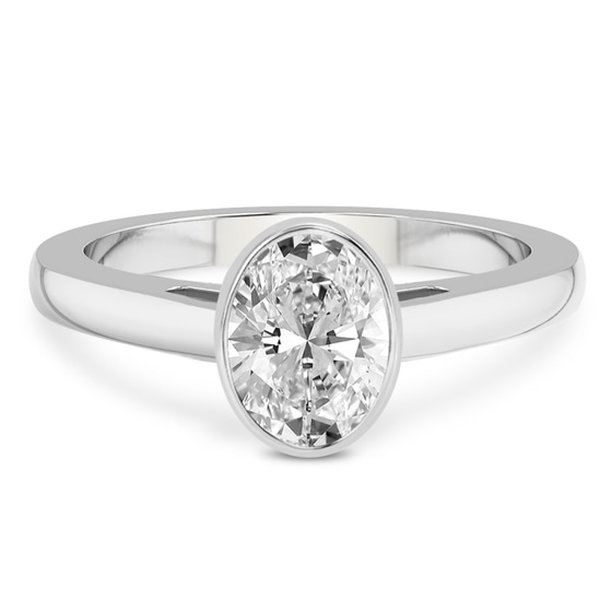Bezel Set Solitaire Lab Diamond Ring
