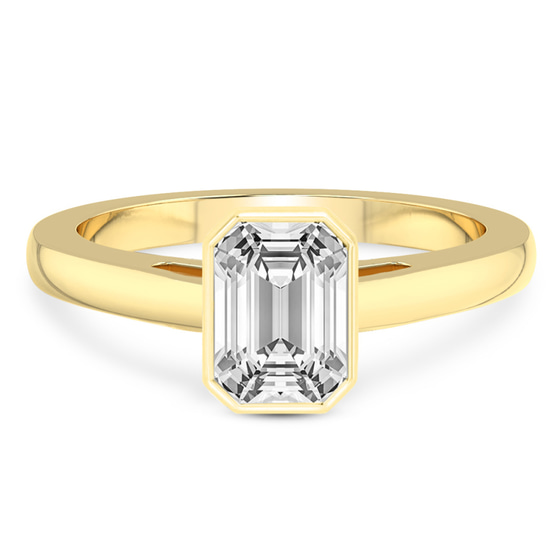 Bezel Set Solitaire Lab Diamond Ring