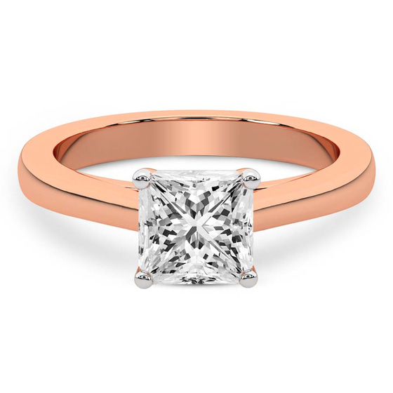 Nina Dobrev Solitaire 2mm Lab Diamond Ring front view