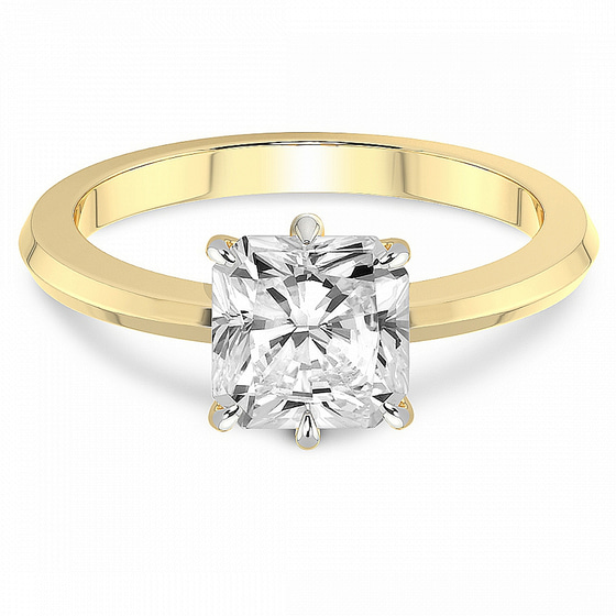 Eva Six Prong Knife Edge Lab Diamond Ring front view
