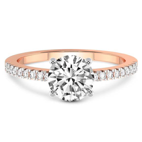 Jia Secret Double Halo Eternity Lab Diamond Ring front view