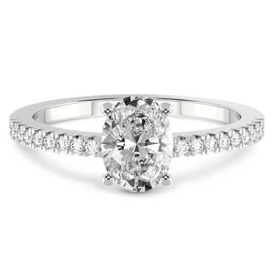 Kourtney Kardashian Jia Secret Double Halo Eternity Lab Diamond Ring front view