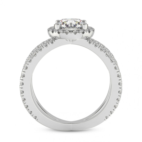 Electra Criss Cross Halo Lab Diamond Ring