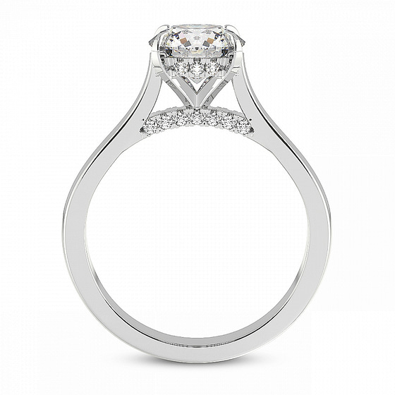 Elsa Hidden Accents Solitaire Lab Diamond Ring