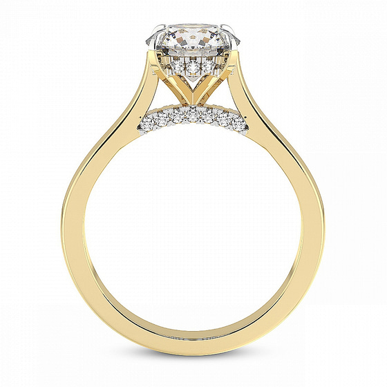 Elsa Hidden Accents Solitaire Lab Diamond Ring
