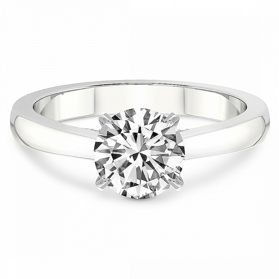 Demi Lovato Hidden Accents Solitaire Lab Diamond Ring front view