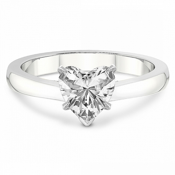 Elsa Hidden Accents Solitaire Lab Diamond Ring front view