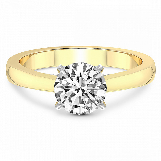 Elsa Hidden Accents Solitaire Lab Diamond Ring
