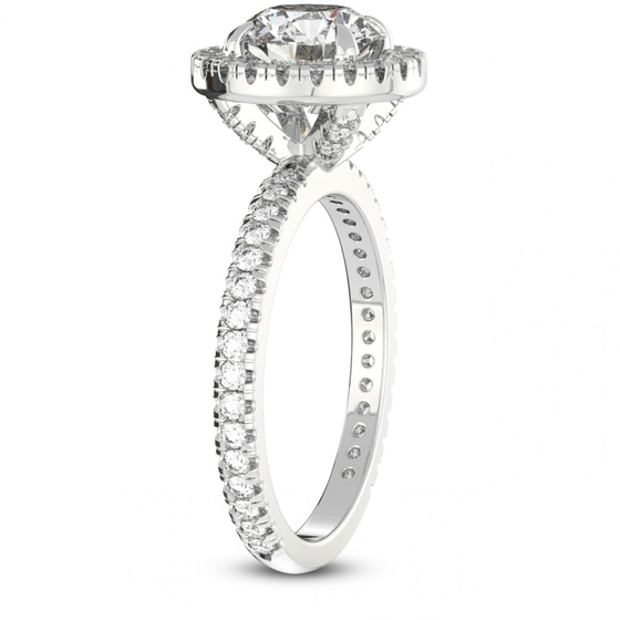Klarissa Halo Lab Diamond Eternity Ring top view