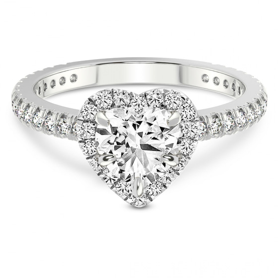 Klarissa Halo Lab Diamond Eternity Ring front view