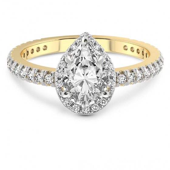 Victoria Beckham Halo Lab Diamond Eternity Ring front view