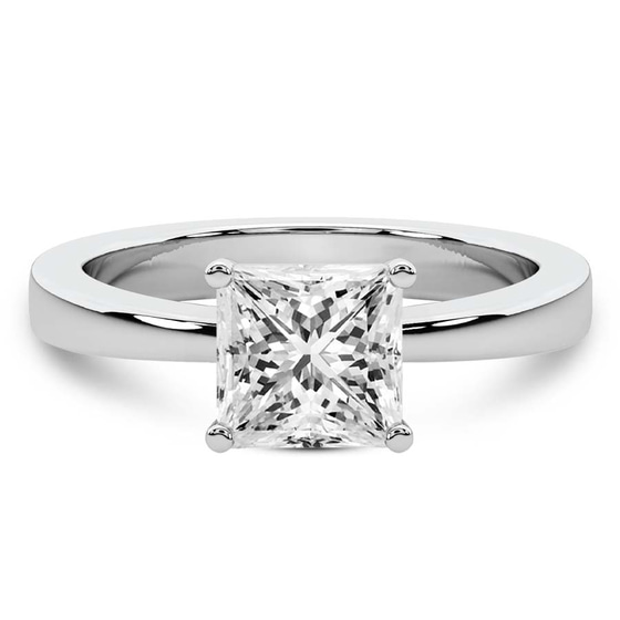 Jannel Tapering Solitaire Lab Diamond Ring front view