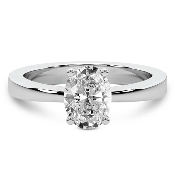 Jannel Tapering Solitaire Lab Diamond Ring front view
