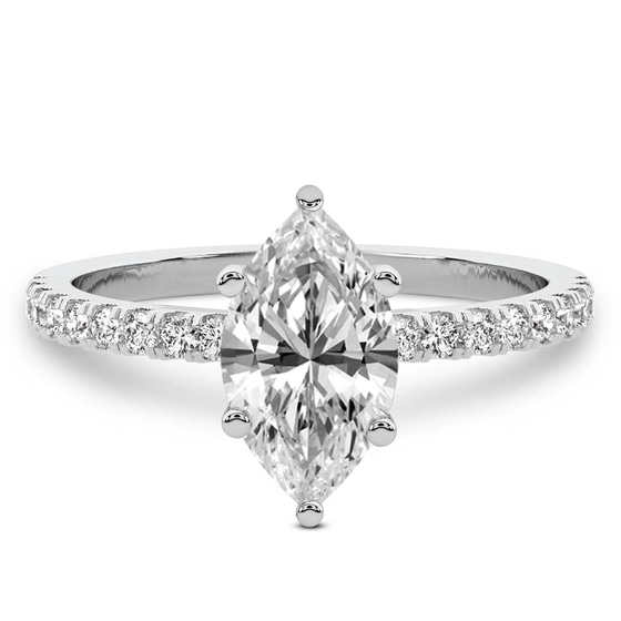 Venetia Half Eternity Lab Diamond Ring front view