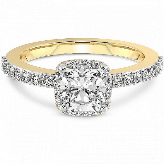 Lumina Halo Lab Diamond Eternity Ring front view