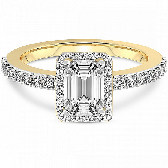 Lumina Halo Lab Diamond Eternity Ring front view