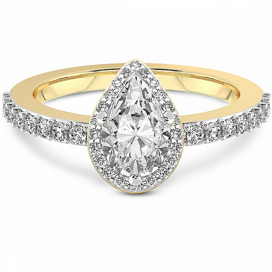 Lumina Halo Lab Diamond Eternity Ring front view