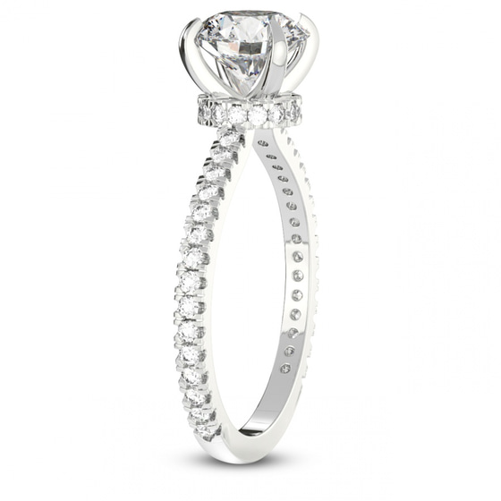 Myra Secret Halo Lab Diamond Ring top view