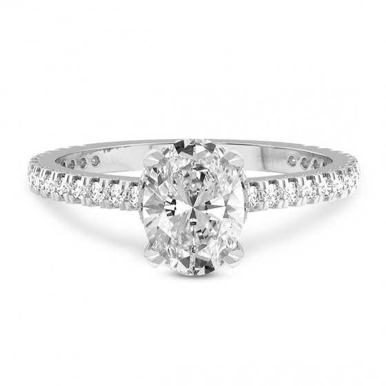 Myra Secret Halo Lab Diamond Ring front view