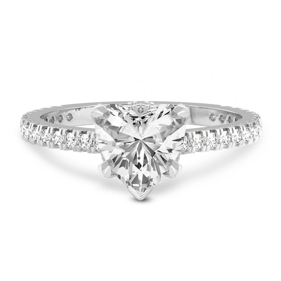 Chrissy Teigen Secret Halo Lab Diamond Ring front view