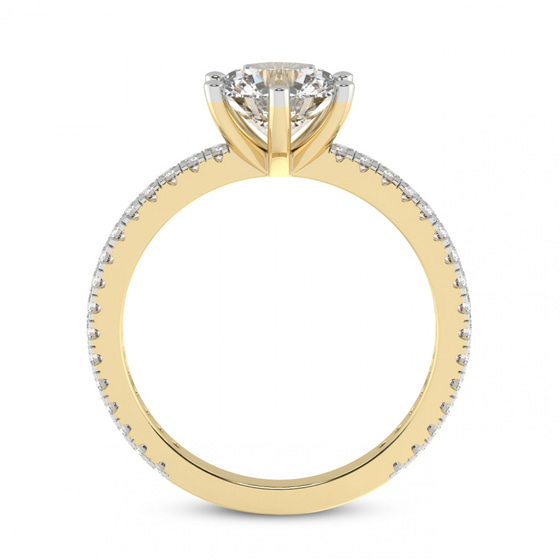 Zoey Six Prong Eternity Lab Diamond Ring