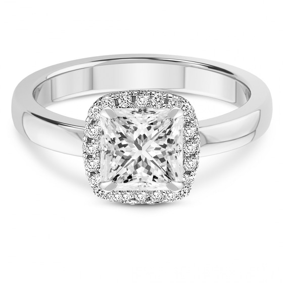 Anna Hidden Accents Halo Lab Diamond Ring