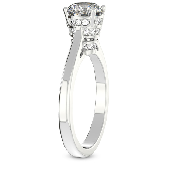 Siran Secret Halo Lab Diamond Ring left view