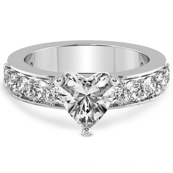 Adele Side Stone Lab Diamond Ring front view