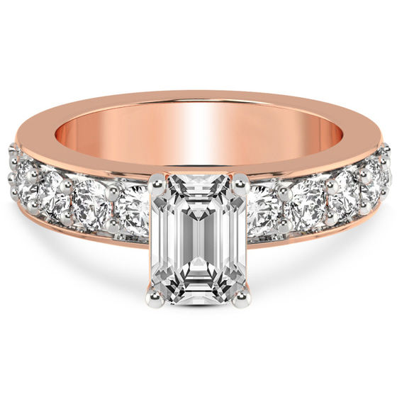 Alfreda Half Eternity Lab Diamond Ring front view