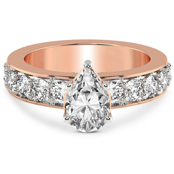 Alfreda Half Eternity Lab Diamond Ring front view