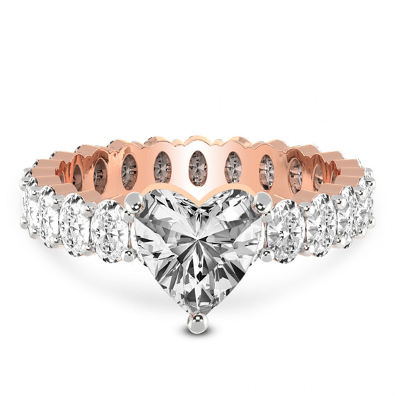 Celeste Side Oval Lab Diamond Eternity Ring front view