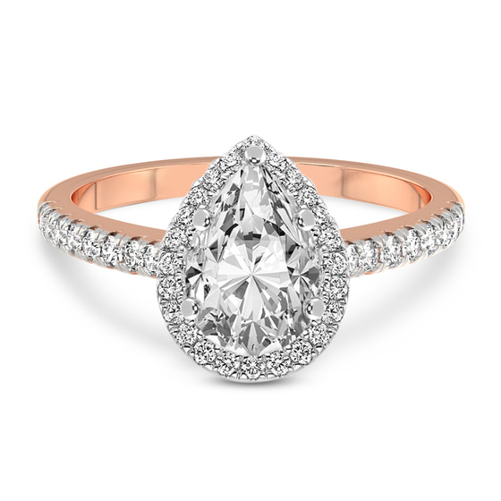 Anastasia Halo Lab Diamond Ring front view