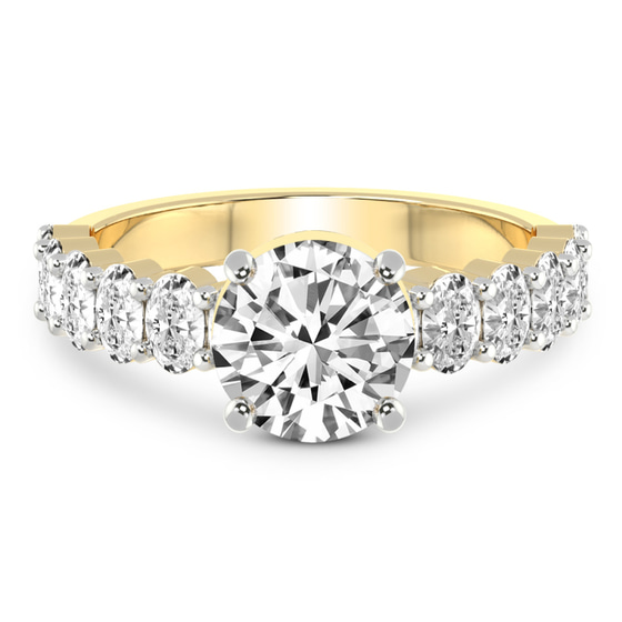 Danica Side Oval Lab Diamond Eternity Ring front view
