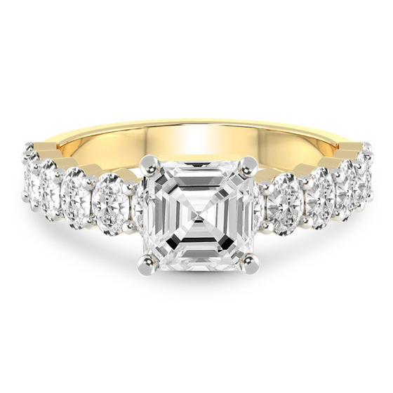 Danica Side Oval Lab Diamond Eternity Ring front view