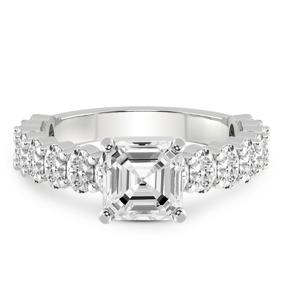 Lillian Side Oval Lab Diamond Eternity Ring front view