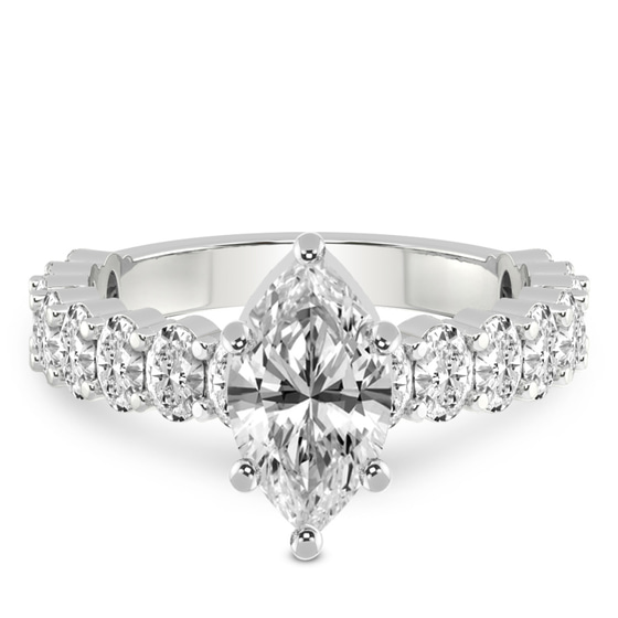 Lillian Side Oval Lab Diamond Eternity Ring front view