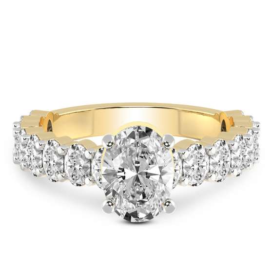 Lillian Side Oval Lab Diamond Eternity Ring front view