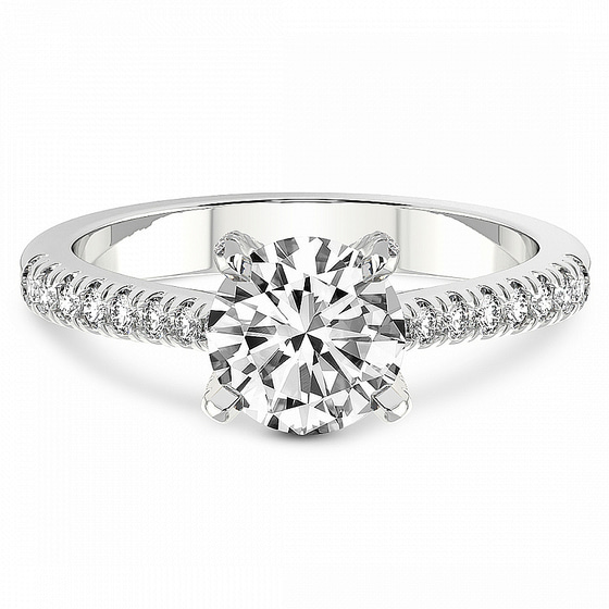 Amy Tapered Eternity Lab Diamond Ring front view