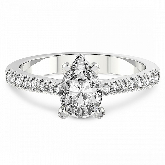 Amy Tapered Eternity Lab Diamond Ring front view