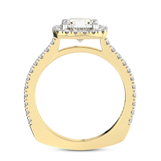 Valerie Euro Shank Halo Lab Diamond Ring