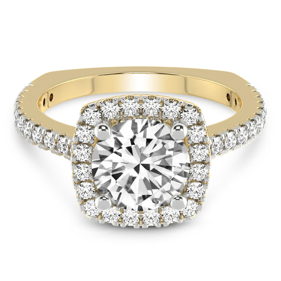 Valerie Euro Shank Halo Lab Diamond Ring