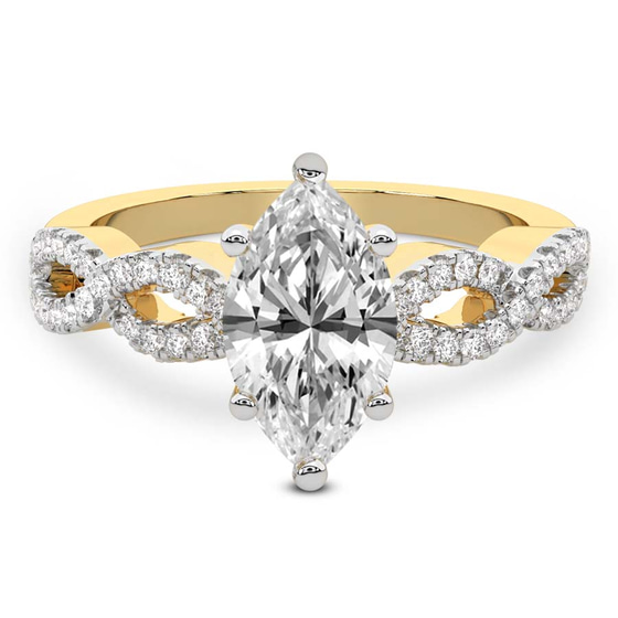 Lorene Twisted Shank Lab Diamond Ring