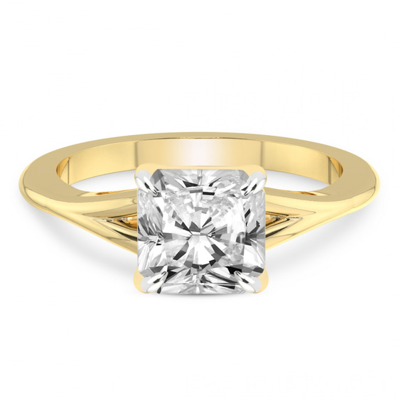Cynthia Split Shank Lab Diamond Ring front view