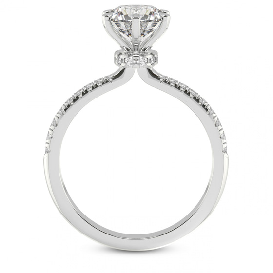 Etienne Secret Halo Lab Diamond Ring